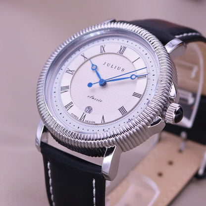 Creative Leather Auto Date Quartz Watches For Men