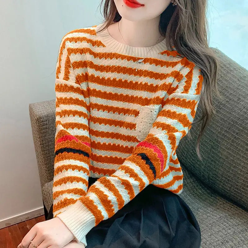 Front Pocket Design Knit Long Oversized Sweaters