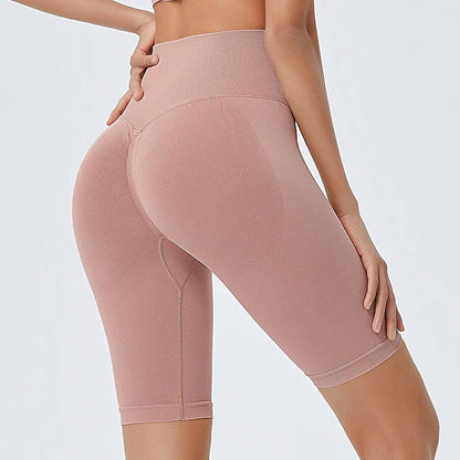 Active Lifestyle Vibes: High-Waist Seamless Scrunch Biker Shorts