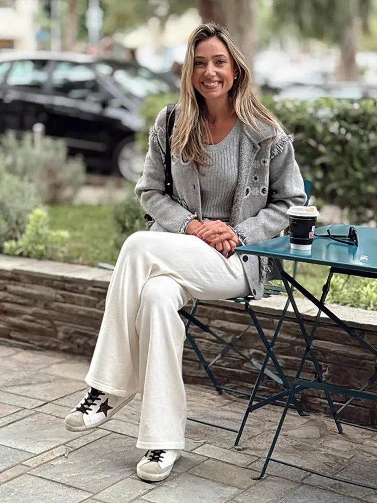 2025 Spring Womens Personalized Graffiti Print Lapel Cardigan Shirt Lantern Sleeve Trendy Top