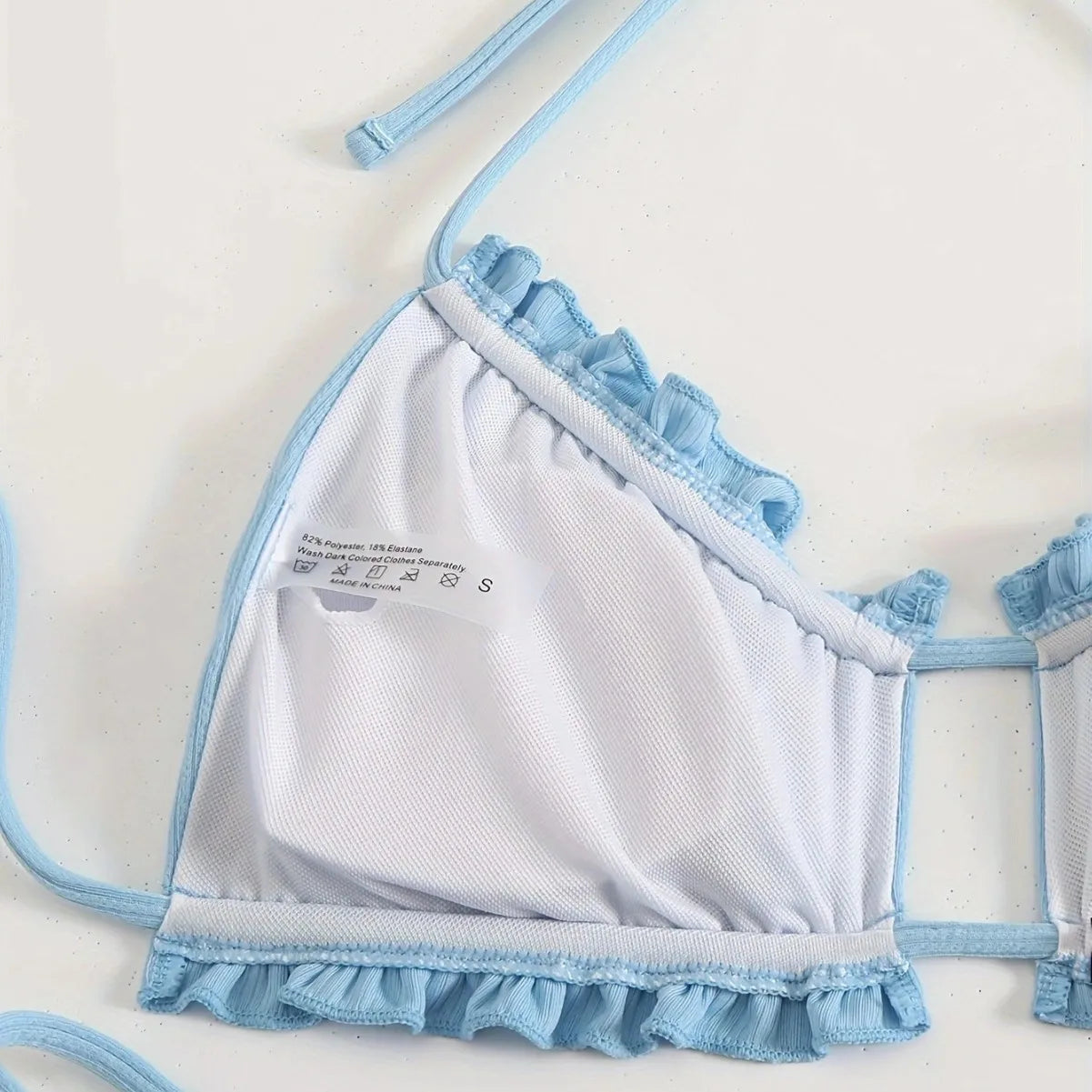 Vacation Mood: Effortless Coastal Aesthetic Blue Bikini Set