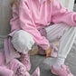 Polar Fleece Half Zipper Warm Pink Sweater