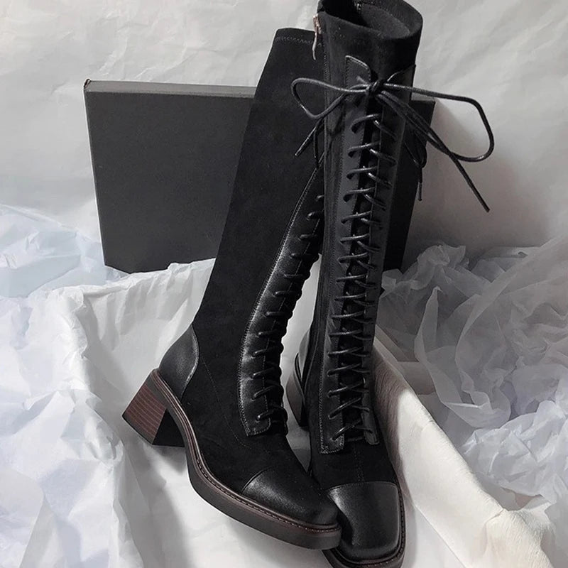 Women Classic Style High Quality Lace Up Boots