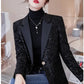 Sequined Shiny Long Sleeve Casual Office Style Blazer Coat For Women