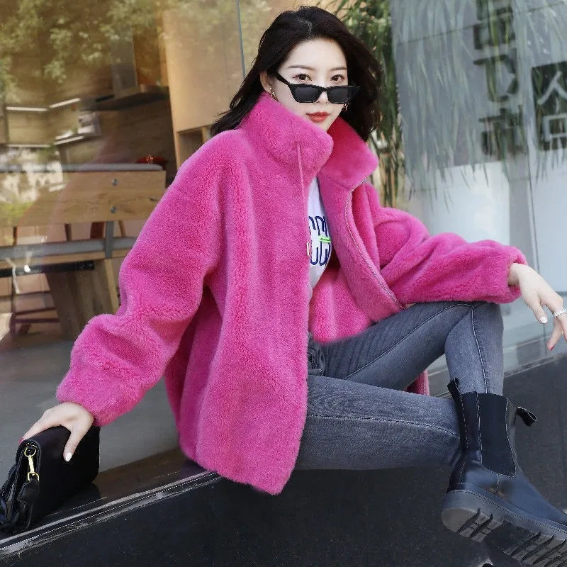 Luxury Warm Both Side Wearable Womens Long Wool Coats