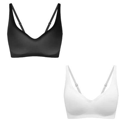 Seamless Sexy Deep V Bralette For Women Leopard Print Push Up Wireless Tank Top Lingerie