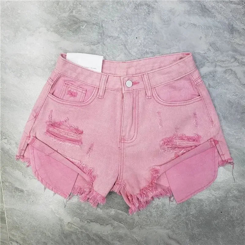 Summer Fashion Tassel Ripped Denim Shorts