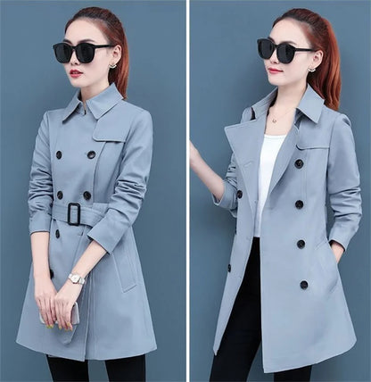 New Solid Khaki Trench Coats