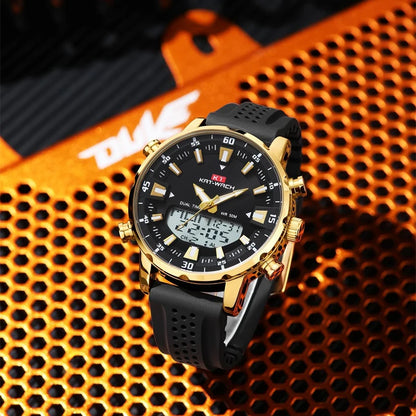 Mens Casual Muscular Sport Digital Analog Watch