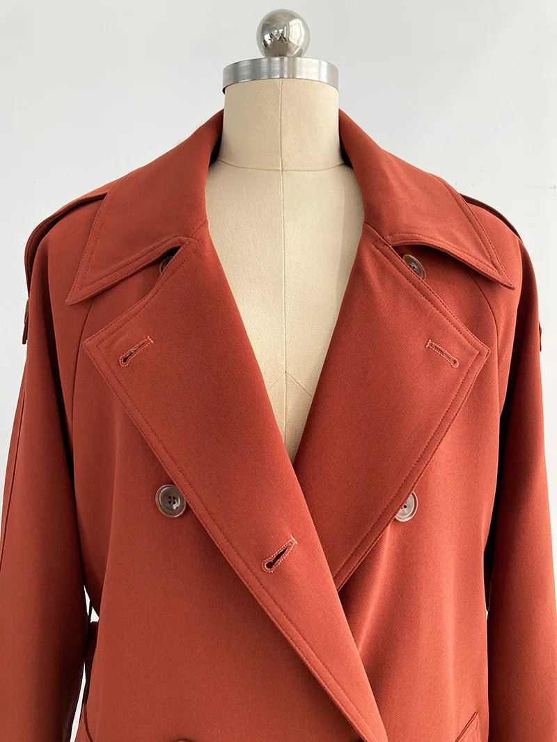 Women Vintage Windbraker Trench Coats