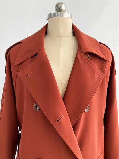 Women Vintage Windbraker Trench Coats