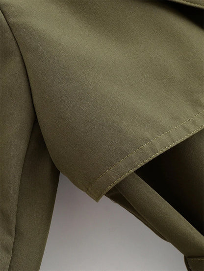 Long Belted Women Trench Coat