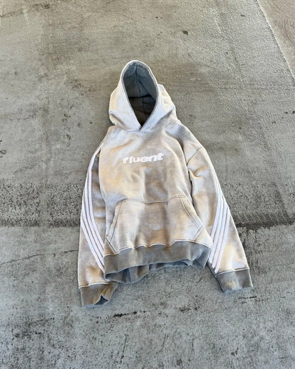 Stripes Graphic Pattern Black Oversized Hoodies