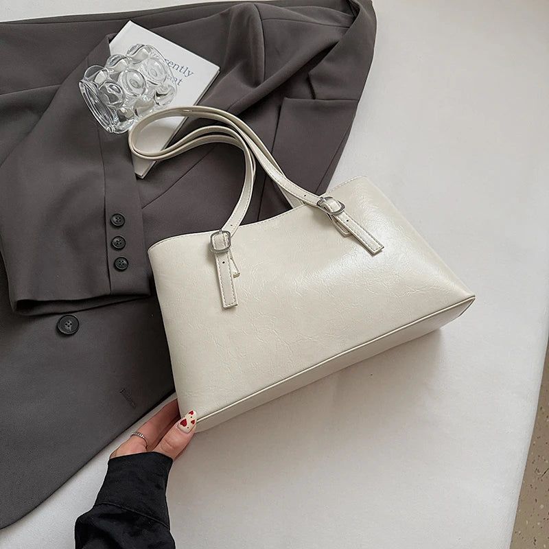 2025 Luxury PU Leather Tote Bag High Quality Large Shoulder Handbag For Women