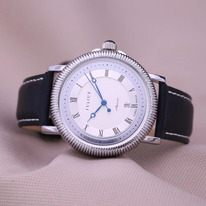 Creative Leather Auto Date Quartz Watches For Men
