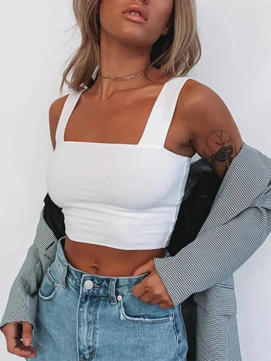 Modern Silhouette: Square-Neck Off-Shoulder Crop