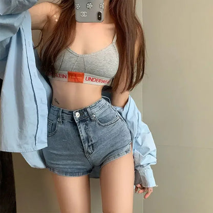 Korean Fashion Skinny Tight Denim Shorts