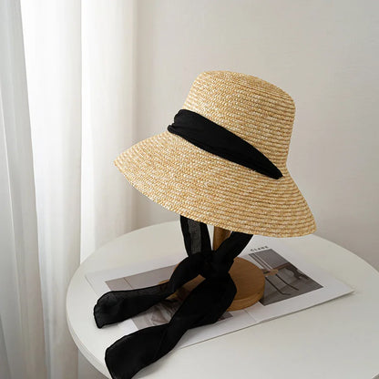 Hepburn Vintage Design Elegant Straw Sun Cap Hat