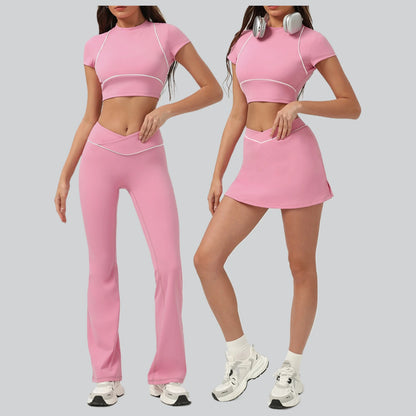 2 In 1 Quick Dry Women Sport Skirt Shorts