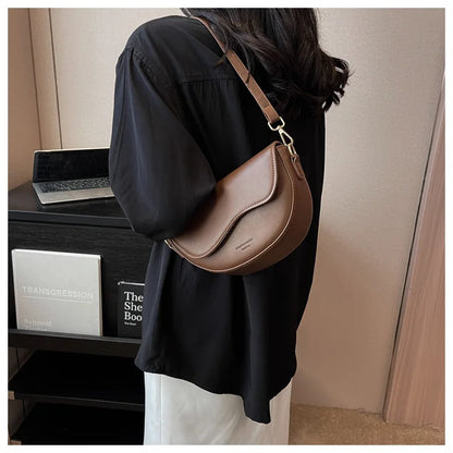 Casual Small Leather Women Armpit Messenger Bags