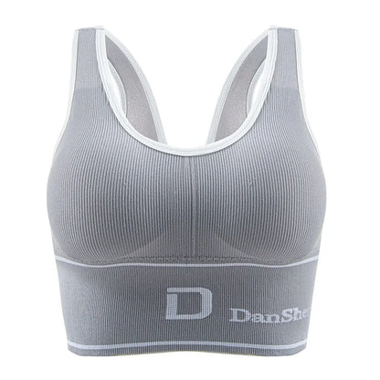 Active Lifestyle: Sporty Ribbed Grey Sports Bra