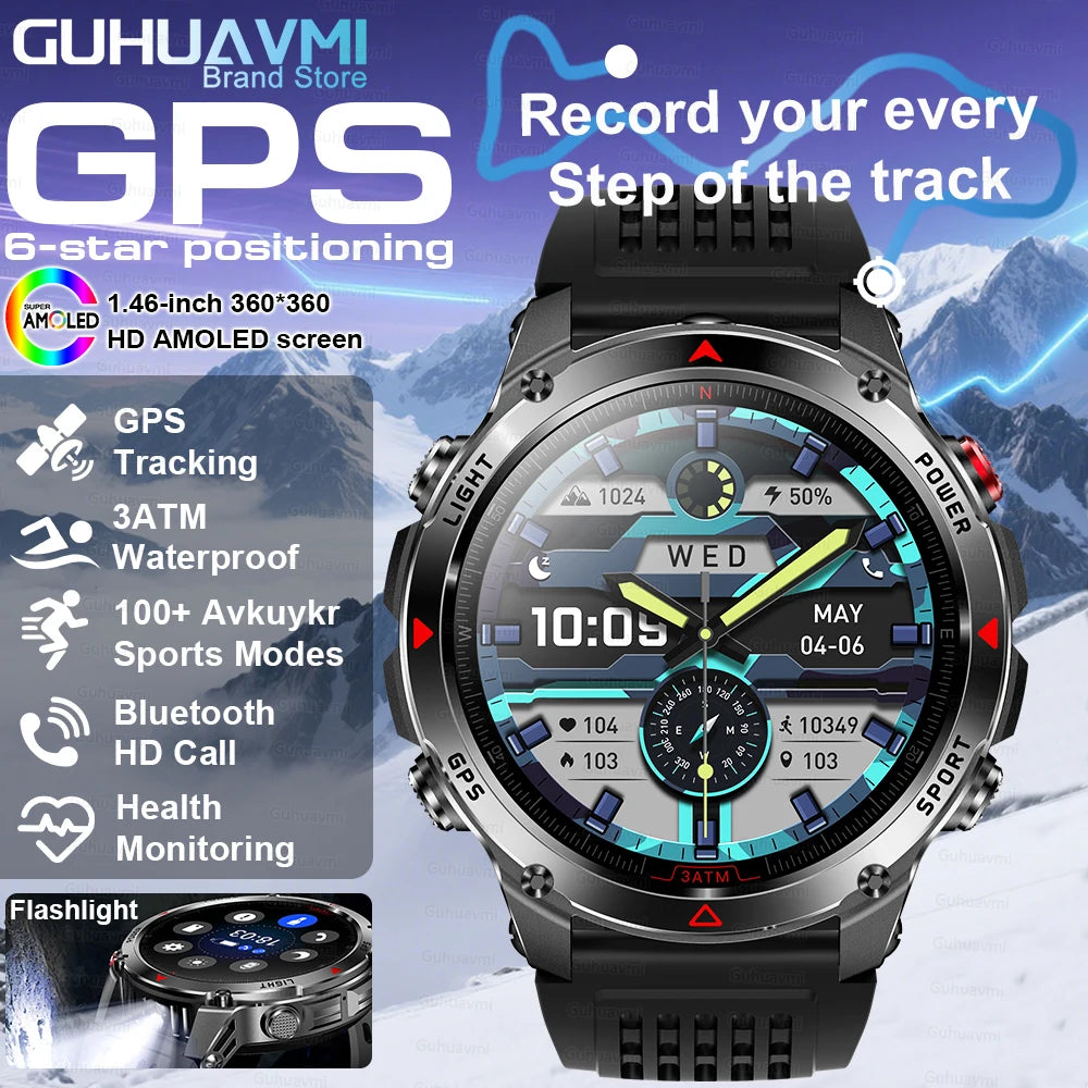 Running Swimming Altimeter Barometer Compass Multi Functional Waterproof Smartwatches