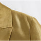 Gold V-Neck Blazer: Stylish Autumn Jacket for Women's 2024 Fashion