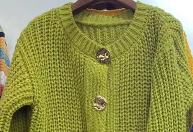 Casual Button Pocket Knitted Cardigan Autumn Winter Korean Fashion Women Tops Loose Knit Coat Sweater Outerwear Clothing