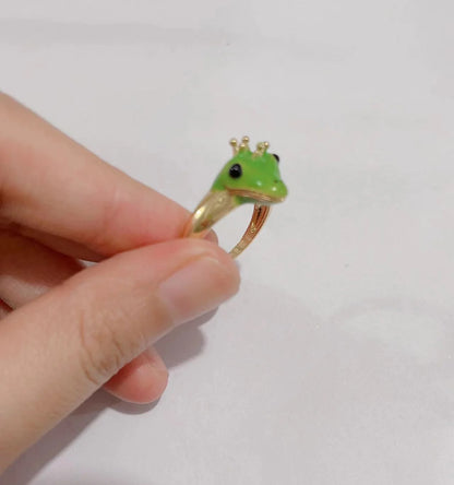 Cute Frog Ring – Unisex Animal Adjustable Statement Ring
