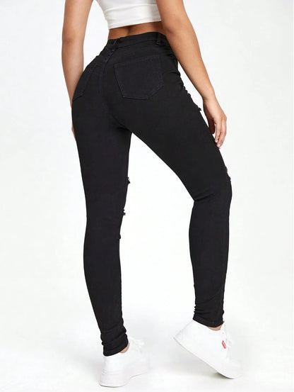 Ripped Skinny Denim Pants