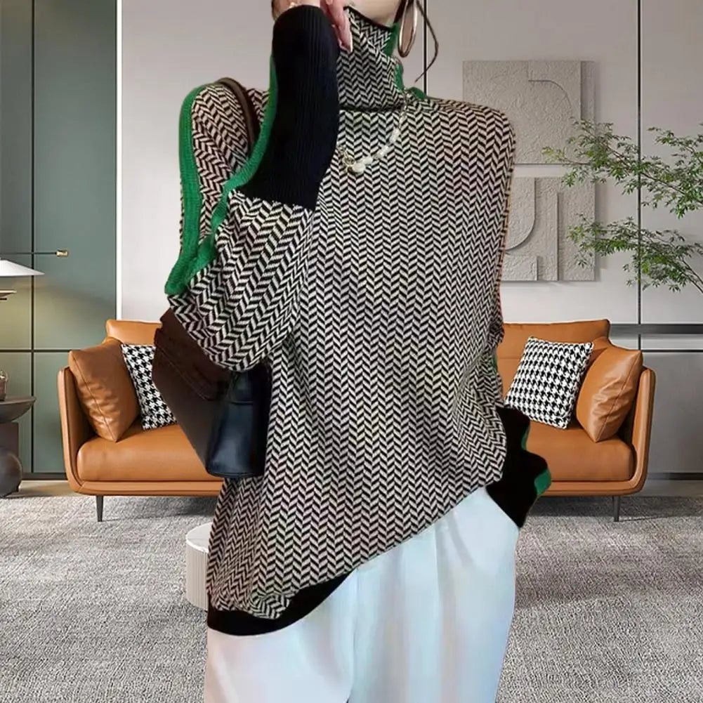 Womens Colorful Knit Sweater