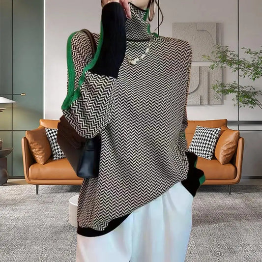 Womens Colorful Knit Sweater