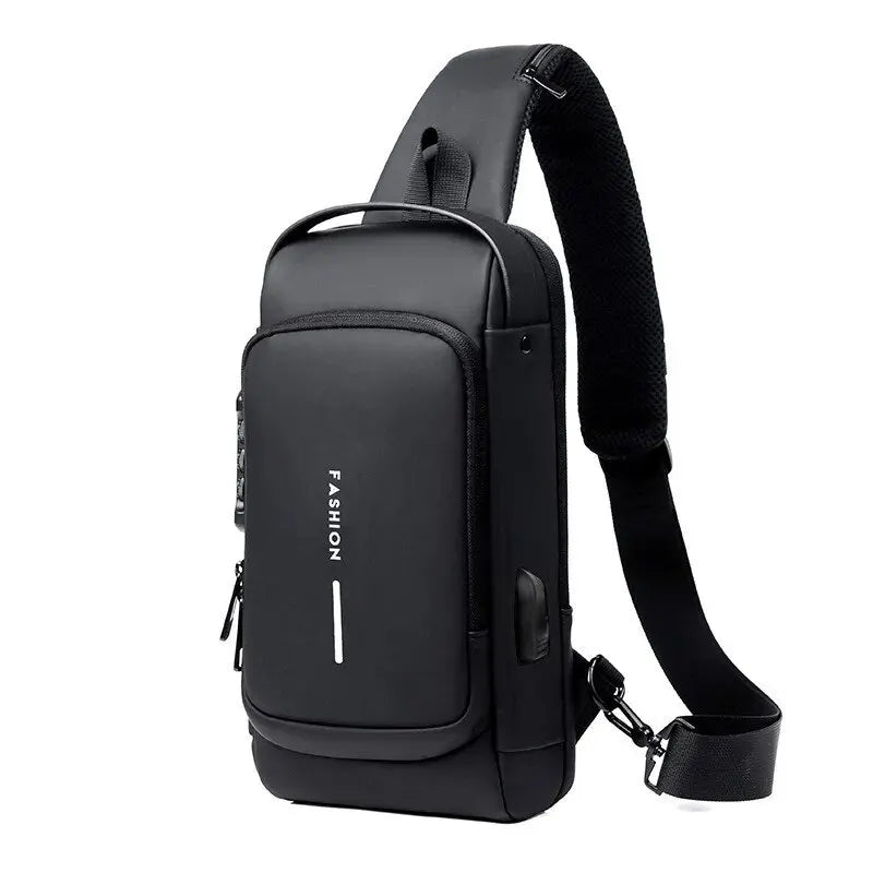 Chic Belted Leather Men Designer Business Handbags