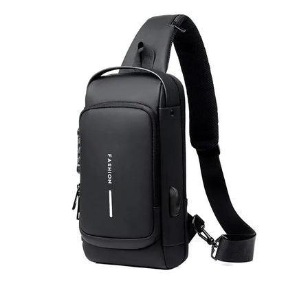 Chic Belted Leather Men Designer Business Handbags