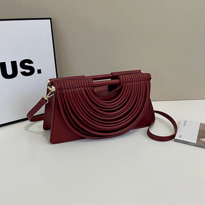 Designer Style Striped Evening Clutch Crossbody Bag
