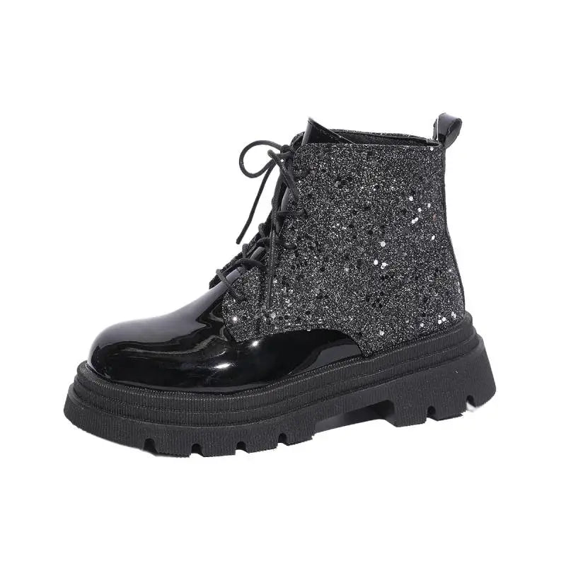 Luxury Silver Design Mid Heel Winter Women Boots