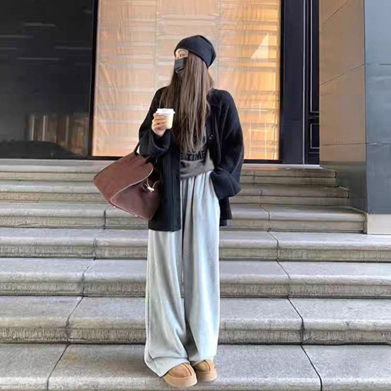 V-Neck Single-Breasted Knit Cardigan – Casual Autumn 2025