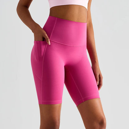 High Waist Women Solid Color Soft Workout Gym Sports Short