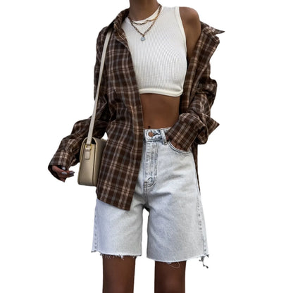 Beading Fashion Irregular Stretch Denim Short