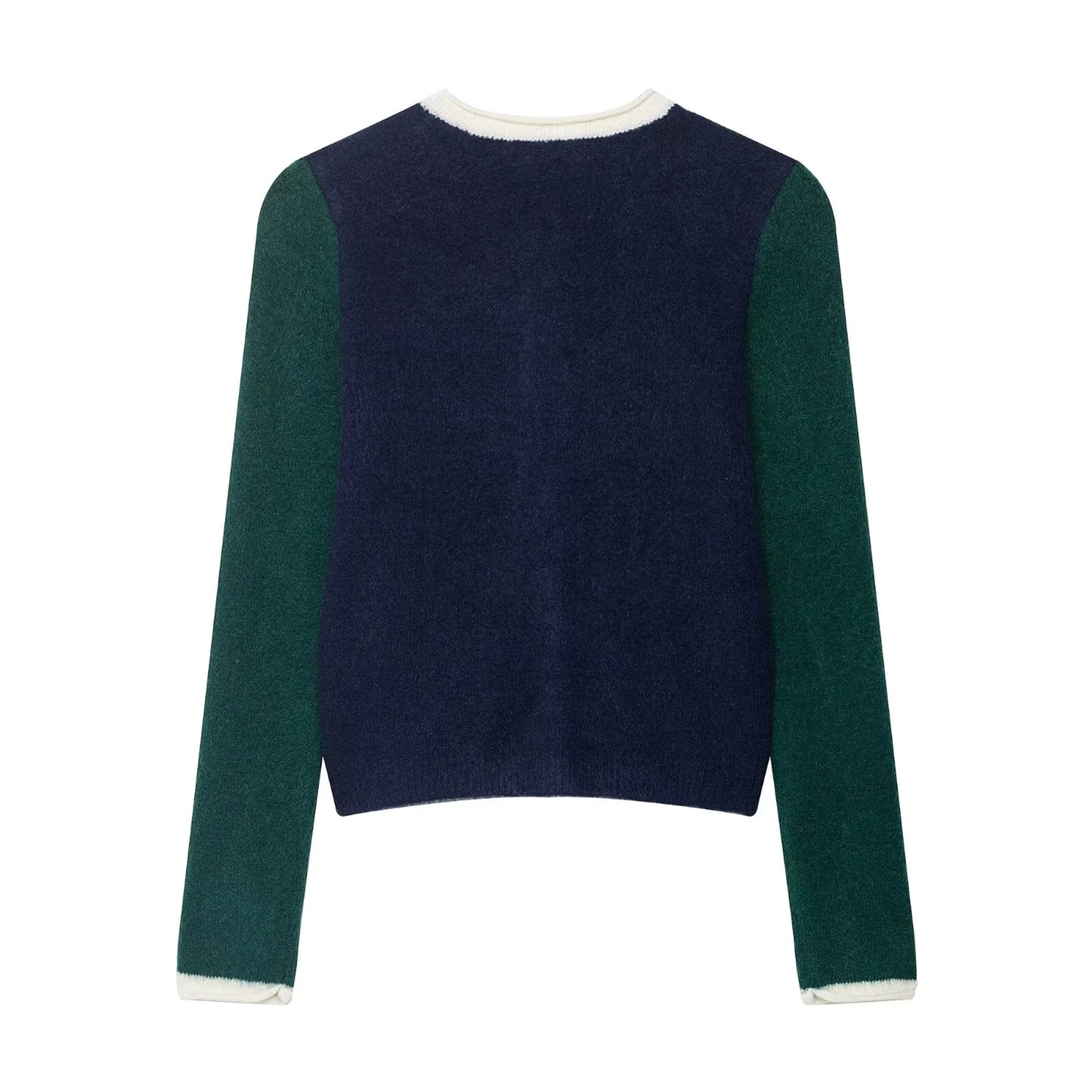 Color-Block Knit Cardigan for Women – 2025 Fashion Trend