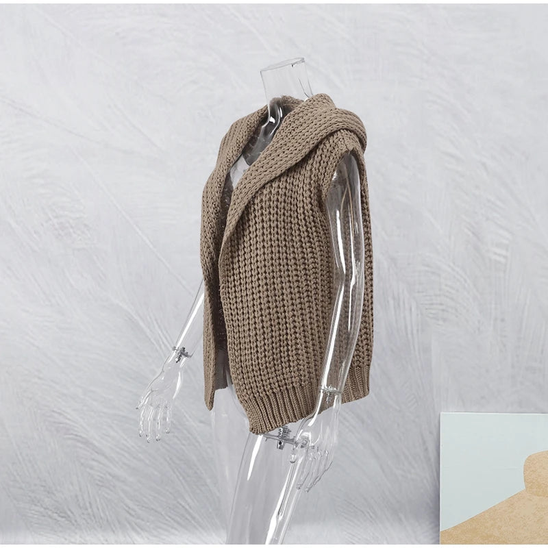 2024 Women's Hooded Sleeveless Knit Vest