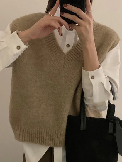 V Neck Mens Winter Knitted Oversized Sweaters