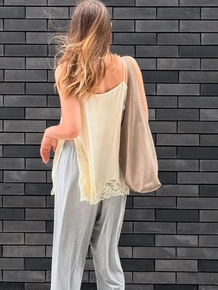 2025 Sexy Patchwork Floral Tank Top For Women Square Collar Sleeveless Lace Up Slimming Vest Summer Fashion