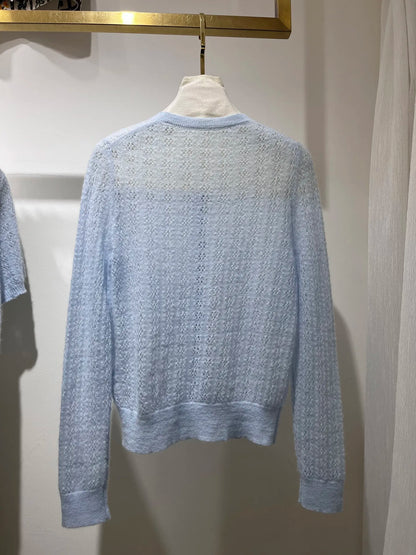 Effortless Breeze: The Delicate Open-Knit Cardigan