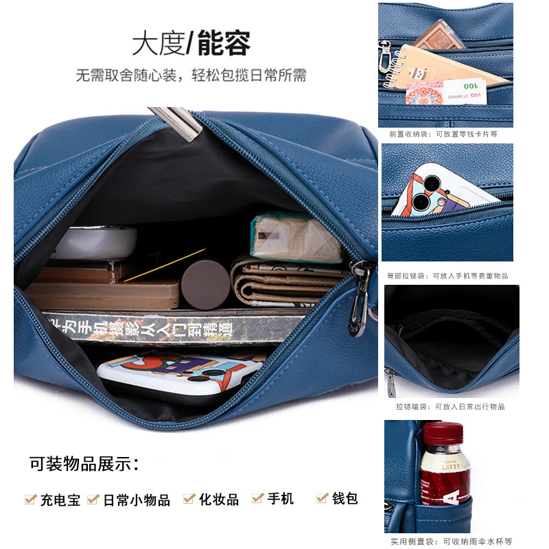 Rectangle Womens Soft Leather Handbags