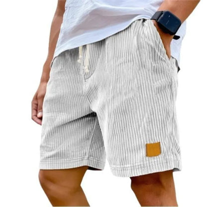 Vintage English Style Corduroy Casual Men Shorts