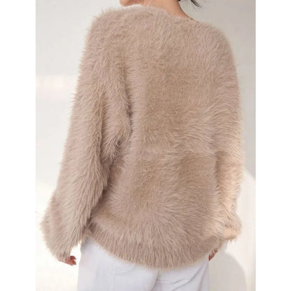 2025 Womens Thick Knitted Sweater Loose Fit Idle Style Pullover Half Polo Turtleneck Versatile Winter Top