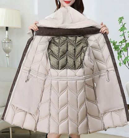 2025 New Winter Jacket Coats For Women Hooded Glossy Down Cotton Parka Warm Casual Padded Cotton Coat