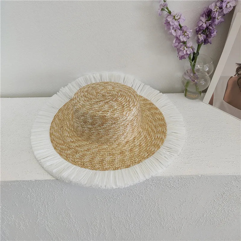 Hepburn Vintage Design Elegant Straw Sun Cap Hat
