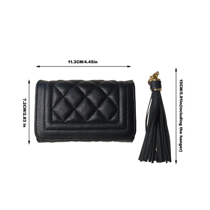 Women S Leaf Tassel Decoration Coin Wallets